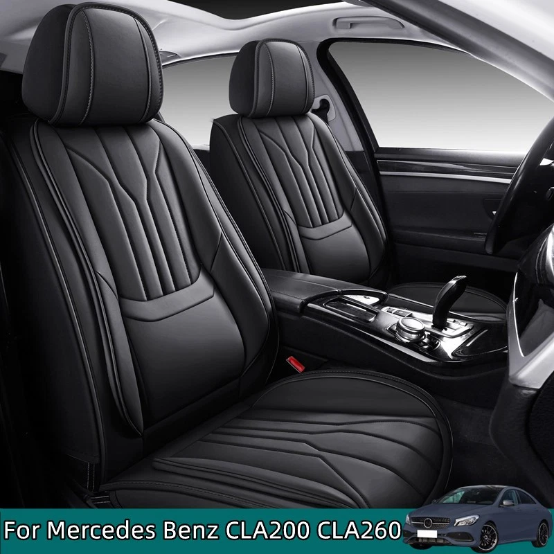 Полноразмерные чехлы на автомобильные сиденья из искусственной кожи для Mercedes Benz CLA200 CLA260 5-местные - Изображение 1 из 4