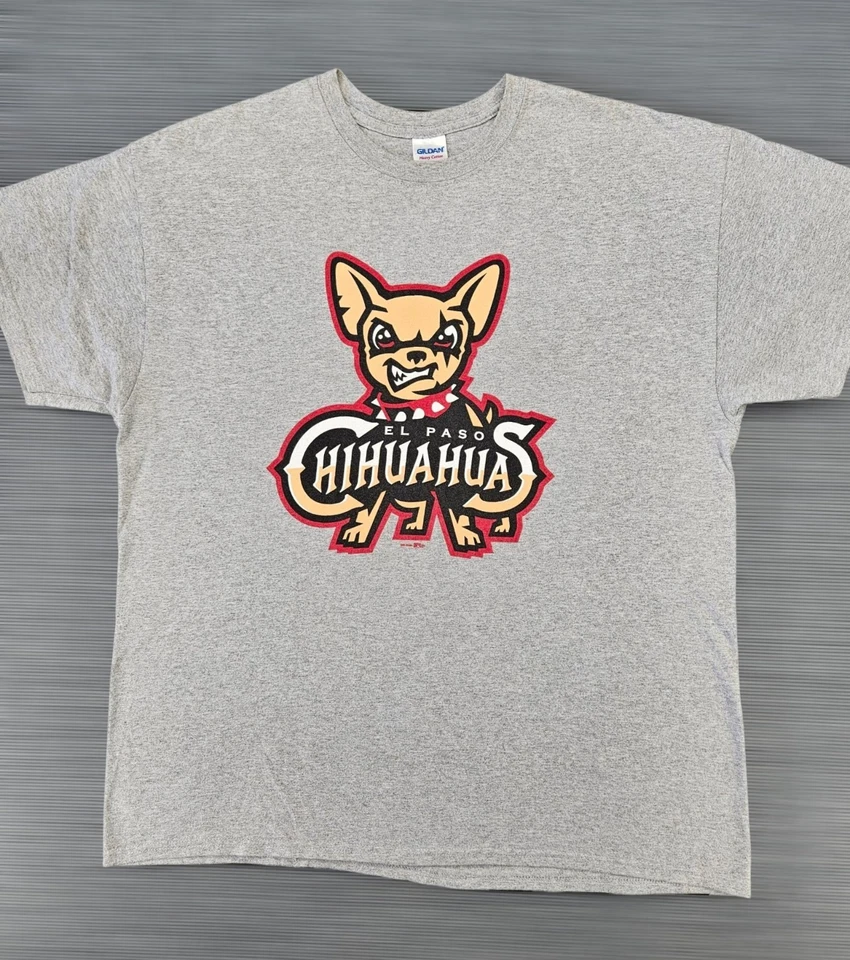 MiLB El Paso Chihuahuas 男式灰色 XL 2013 标志 T 恤 — 第 1/4 张图片
