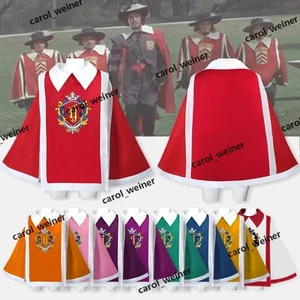 🔥Cosplay The Three Musketeers Les Trois Mousquetaires Knight Robe Cape Costumes - Picture 1 of 19