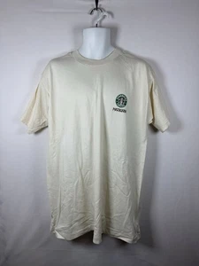 Vintage 90s Starbucks Coffee Mazagran Beige T Shirt Men’s Size XL - Picture 1 of 5