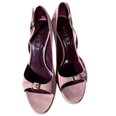 Zapatos de salón LOEWE rosa gamuza con tiras medio D’Orsay, talla 38 Foto 1 de 4