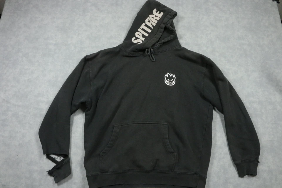 Moletom Spitfire com capuz masculino grande preto logotipo cabeça grande pulôver skate - Imagem 1 de 4