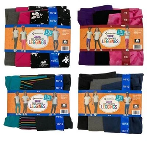 Leggings Member's Mark para niñas elásticos de algodón favoritos hasta el tobillo, paquete de 3 - Imagen 1 de 9