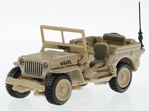 Jeep 1/4 ton US Army military 1944 beige diecast model car 711ND Cararama 1:72 - Picture 1 of 4