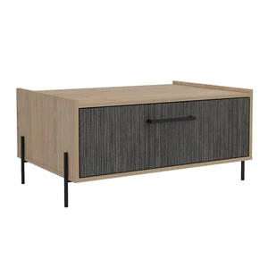 Modern Living Harvard strapazierfähiger Couchtisch Holzmaserung strukturiert Aufbewahrung - Bild 1 von 8