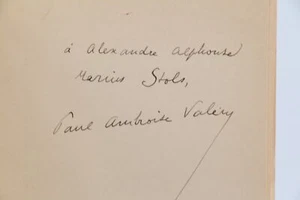 VALERY La soirée avec M Teste Grand papier ENVOI AUTOGRAPHE 1926 - Picture 1 of 1
