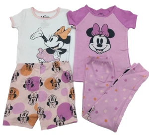 Disney Minnie Mouse 4-Piece Cotton Pajama Set, Multi, Size 4T - Picture 1 of 5