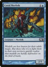 1x FOIL Coral Merfolk M12 No049 MTG Magic 2012 English NM/UNPLAY C card x1