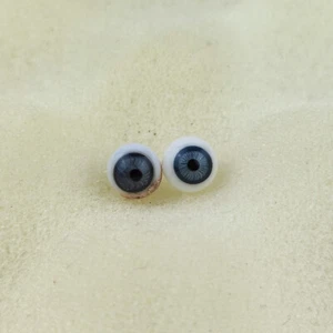 Vintage glass eyes, blue, eye size 0.31" / 8 mm, dollhouse doll eyes - Picture 1 of 3