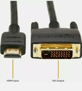 Cable adaptador Amazon Basics HDMI a DVI, negro, 3 pies, paquete de 1 3 pies - Imagen 1 de 5