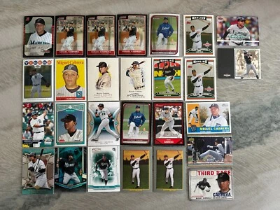 27X MIGUEL CABRERA 2004-2009 TOPPS BOWMAN CHROME GINTER HERITAGE EARLY YEARS LOT - Image 1 of 2