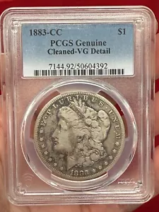 1883-CC Carson City Morgan Dollar sehr gute Details Original PCGS - Bild 1 von 4