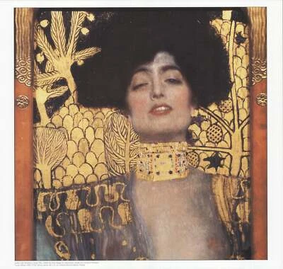 Litografía desplazada 2010 GUSTAV KLIMT Judith con cabeza de Holofern 17" x 17,75" Foto 1 de 4