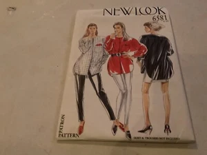 New Look Simplicity Pattern 6581 Misses Size 8-20 Long Sleeve Shirt Uncut Vtg - Photo 1 sur 3
