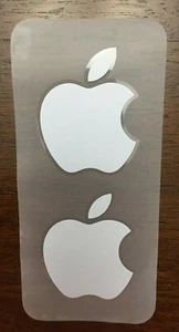 2 Apple Logo Aufkleber Original Original Weiß Decals Neu 1,75" x 2"  - Bild 1 von 2
