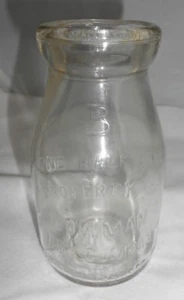 Vtg Bowman Dairy Co Chicago ILL IL Milk Bottle Half Pint Illinois Early 1915 - Picture 1 of 5