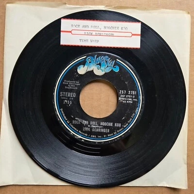 Rick Derringer - Rock and Roll Hoochie Koo/Time Warp - Blue Sky Vinyl Record Foto 1 de 2