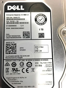 Nuevo disco duro Dell TW8VV 0TW8VV 1 TB 3.5" 7.2K RPM 6Gbps SATA ST1000NM0055 1V410C-136 - Imagen 1 de 4