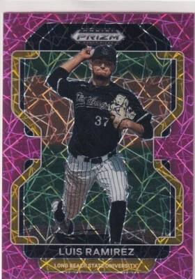 2022 PRIZMS PINK VELOCITY RC LUIS RAMIREZ TEXAS RANGERS PRIZM ROOKIE #-395 - Image 1 of 2