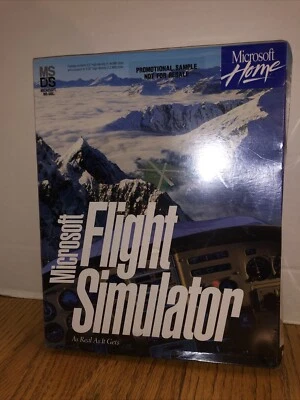 1993 Microsoft Flight Simulator 5.0 for MS DOS 3.5" Floppy (New & Sealed) Promo - Image 1 of 4