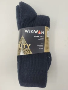Confezione da 2 calze uniformi Wigwam S8010 nere (taglia grande) suola ammortizzata di peso medio - Foto 1 di 3