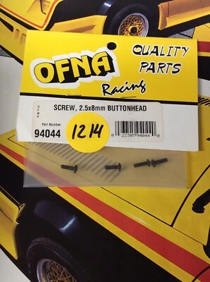 OFNA 94044 Buttonhead Screws: {2.5x8MMx4pc.} NewInPack USA Shipped - Image 1 of 2