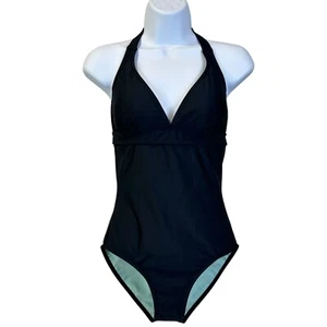 Traje de baño Prana Lahari halter de una pieza negro W1LAHO115 para mujer pequeño nuevo con etiquetas - Imagen 1 de 11