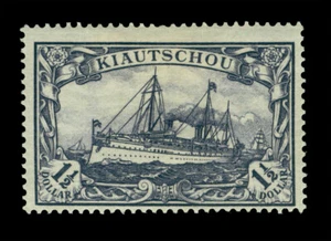German Colonies- KIAUCHAU (CHINA)1905 Kaiser's YACHT $1½ violet Sc# 31 mint MH - Picture 1 of 2