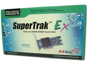 Promise Fasttrack STEX4650 128Mb SAS / SATA Raid 3.0Gb/s PCI-Express Controller - Picture 1 of 2