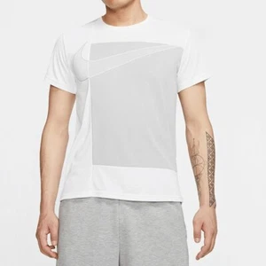 Camicia da allenamento uomo Nike Breathe Superset bianca grafica taglia XL, CJ4617-100 nuova con etichette - Foto 1 di 2