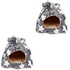  2 Count Hamster Nest Fluffy Cabin for Guinea Pig Accessories Warm Rat House