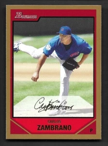 2007 Bowman Gold #115 Carlos Zambrano Chicago Cubs - Picture 1 of 1