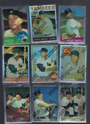 1996 1997 Topps Finest Mickey Mantle lote conmemorativo de 28 tarjetas con cáscara Foto 1 de 4