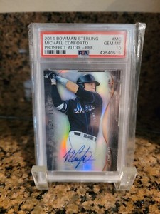 Michael Conforto 2014 Bowman Sterling Prospect Auto /150 Refract ROOKIE PSA 10