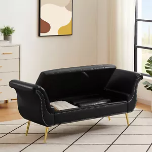 Aufbewahrung Osmanische Bank Schlafsofa Werkzeug Fußstütze mit Kissen für Schlafzimmer Wohnzimmer - Bild 1 von 19