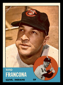1963 Topps Tito Francona  #248 Cleveland Indians EX-MINT