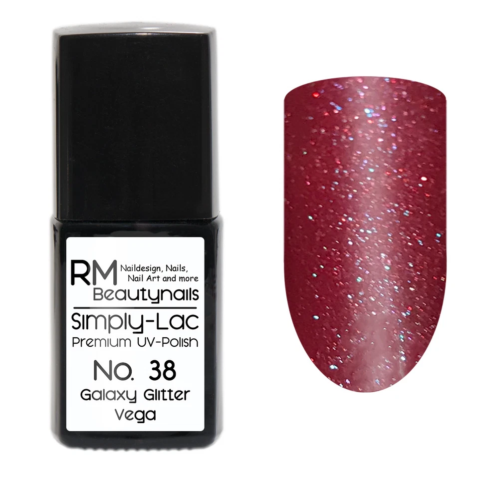 10ml Uv Led Gel Nagellack Polish Glitter Rot Soak Off  - Bild 1 von 1