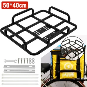 Black Food Delivery Thick Metal Rack For Delivery Bag eBike Scooter Motorcycle - Picture 1 of 8
