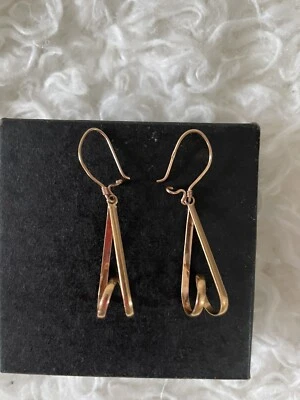 Pendientes rusos oro rosa 14K 585 Foto 1 de 4