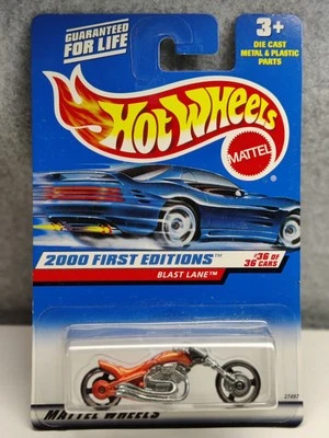 Hot Wheels VTG  2000 First Editions #36/36 Orange "Blast Lane" Motorcycle-Nice! - Image 1 of 4