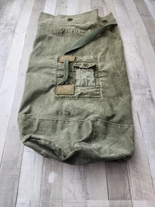 Vintage US Army Large Canvas Duffel Bag Distresses Faded - Bild 1 von 13