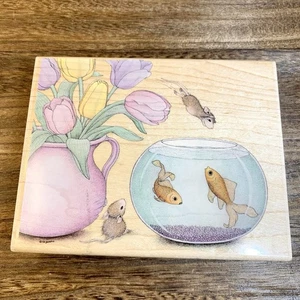 Stampabilities House Mouse Diving For Gold HMTR1073 New Unused - Picture 1 of 4