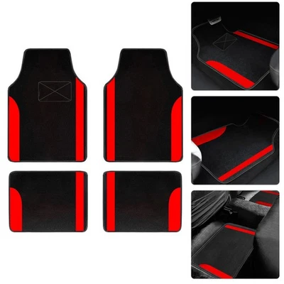 Suede Car Floor Mats B Type for Cadillac Car Rug Liners 3 Type Red Black Foto 1 de 4
