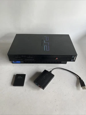 Sony Playstation 2 PS2 Fat Console SCPH-50002 + Cables & Memory Card Tested - image 1 of 4