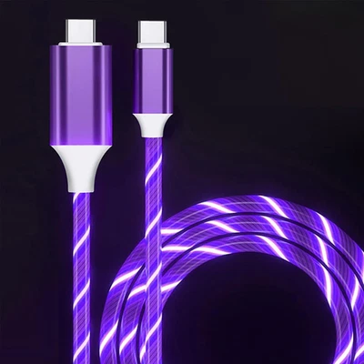 6.6FT 60W USB-C Fast Charging Cable with LED for iPhone 15, MacBook, Samsung - Image 1 of 4
