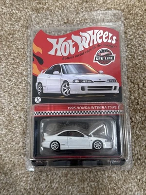 2023 Hot Wheels Red Line Club RLC 1995 Honda Integra Type R HMY22 White Acura - Image 1 of 3