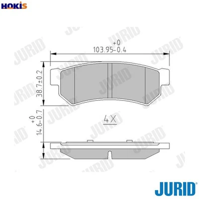 BRAKE PAD SET DISC BRAKE 573633J FOR DAEWOO LACETTI/Hatchback ORION GENTRA 1.4L - image 1 of 4