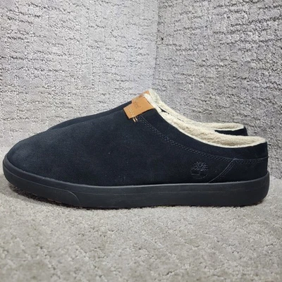 Timberland Men's Size 13 Black Ashwood Park Leather Fleece Slipper A5UV1 - Image 1 of 4