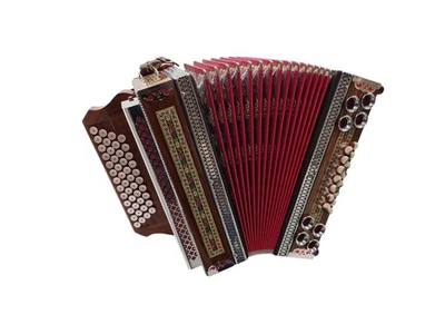 Steirische Harmonika Ekart F B Es As 4-reihig 3-chörig Tipo a Mano neuwertig - Bild 1 von 4