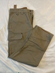 NWT Duluth Fire Hose Relaxed Fit Cargo Work Pants Canvas Khaki Men's 38x34 - Picture 1 of 5